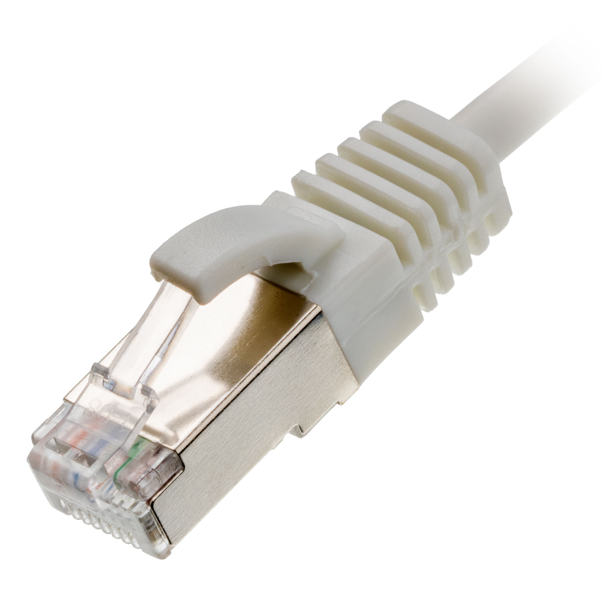 0.25m Cat6a RJ45 White U/FTP LSOH 30AWG Slim Snagless Booted Patch Lead