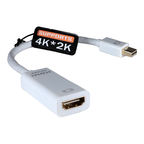 20cm Passive Mini DisplayPort Male 1.2 - HDMI 1.4b (4Kx2K@30Hz) White Adaptor