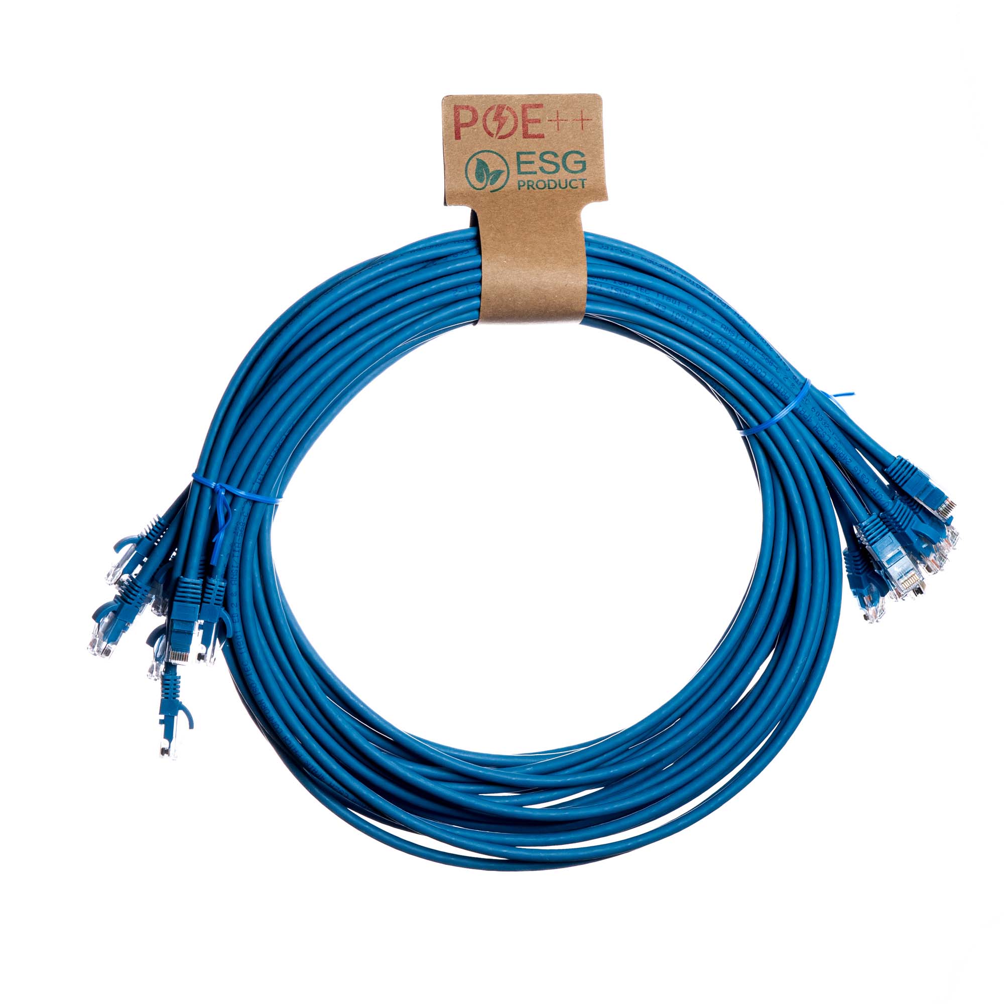 0.2m Cat6 RJ45 Blue U/UTP LSOH 24AWG Snagless Booted Patch Lead (PK10)