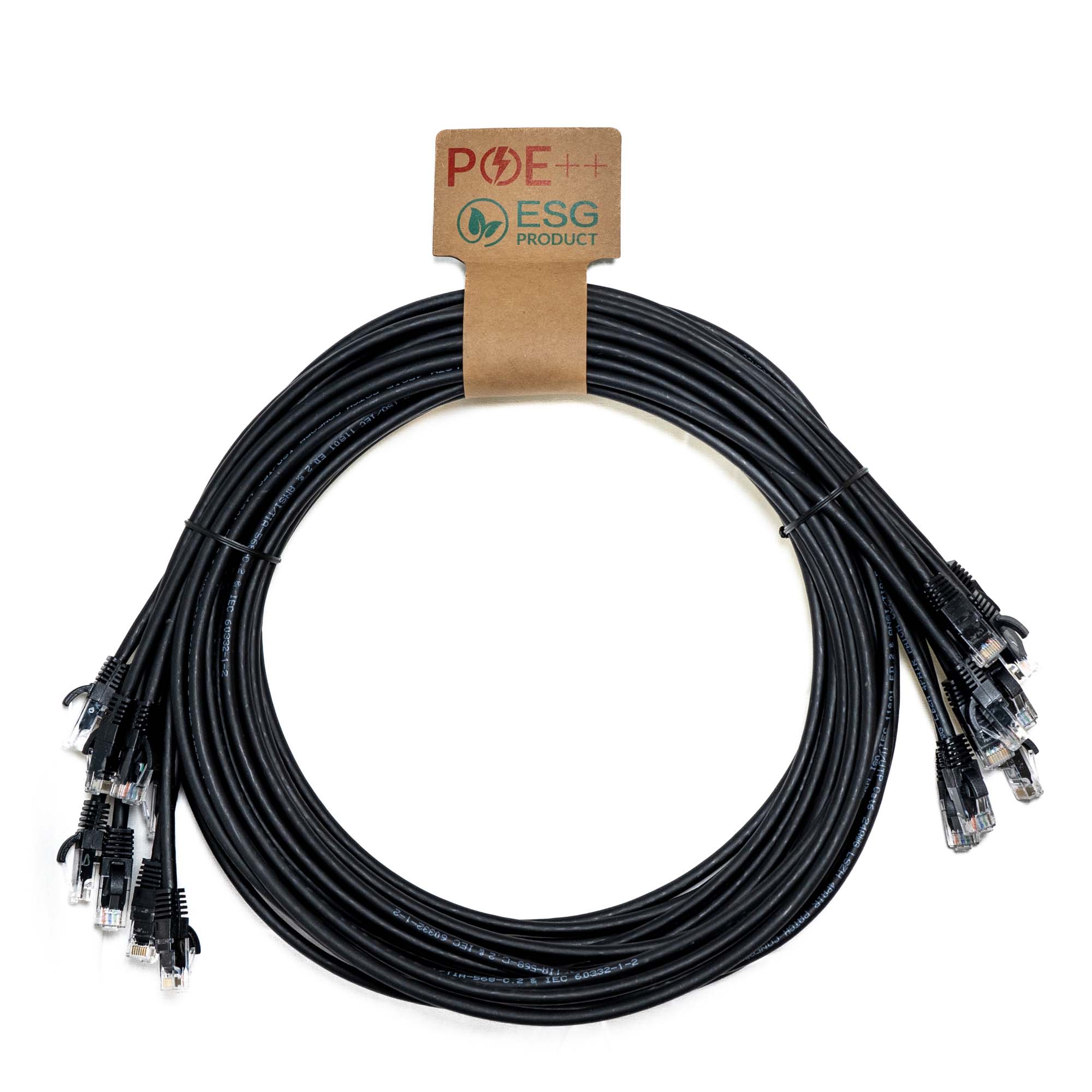 0.2m Cat6 RJ45 Black U/UTP LSOH 24AWG Snagless Booted Patch Lead (PK10)