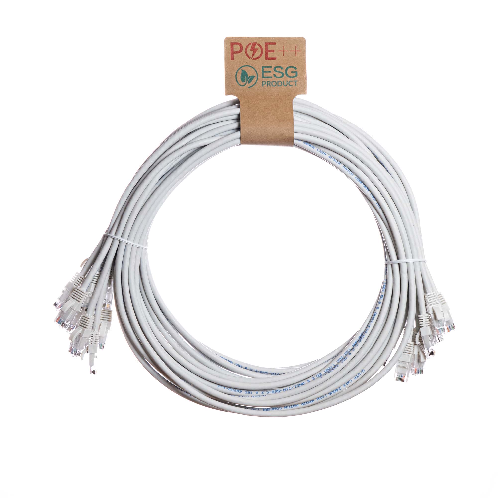 0.2m Cat6 RJ45 White U/UTP LSOH 24AWG Snagless Booted Patch Lead (PK10)