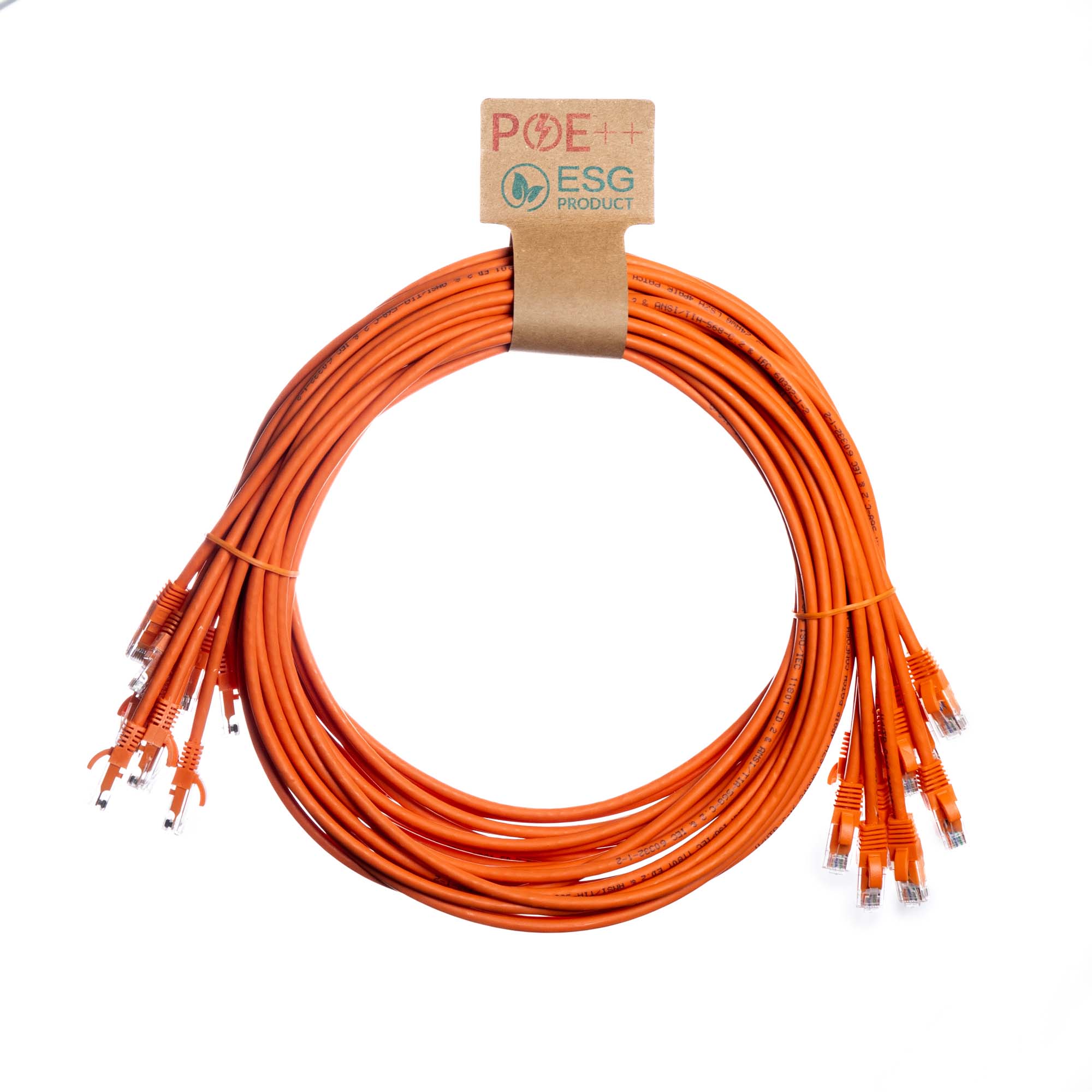 0.2m Cat6 RJ45 Orange U/UTP LSOH 24AWG Snagless Booted Patch Lead (PK10)